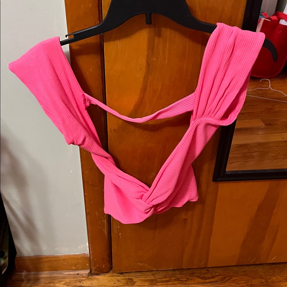 Pink Twist Front Top